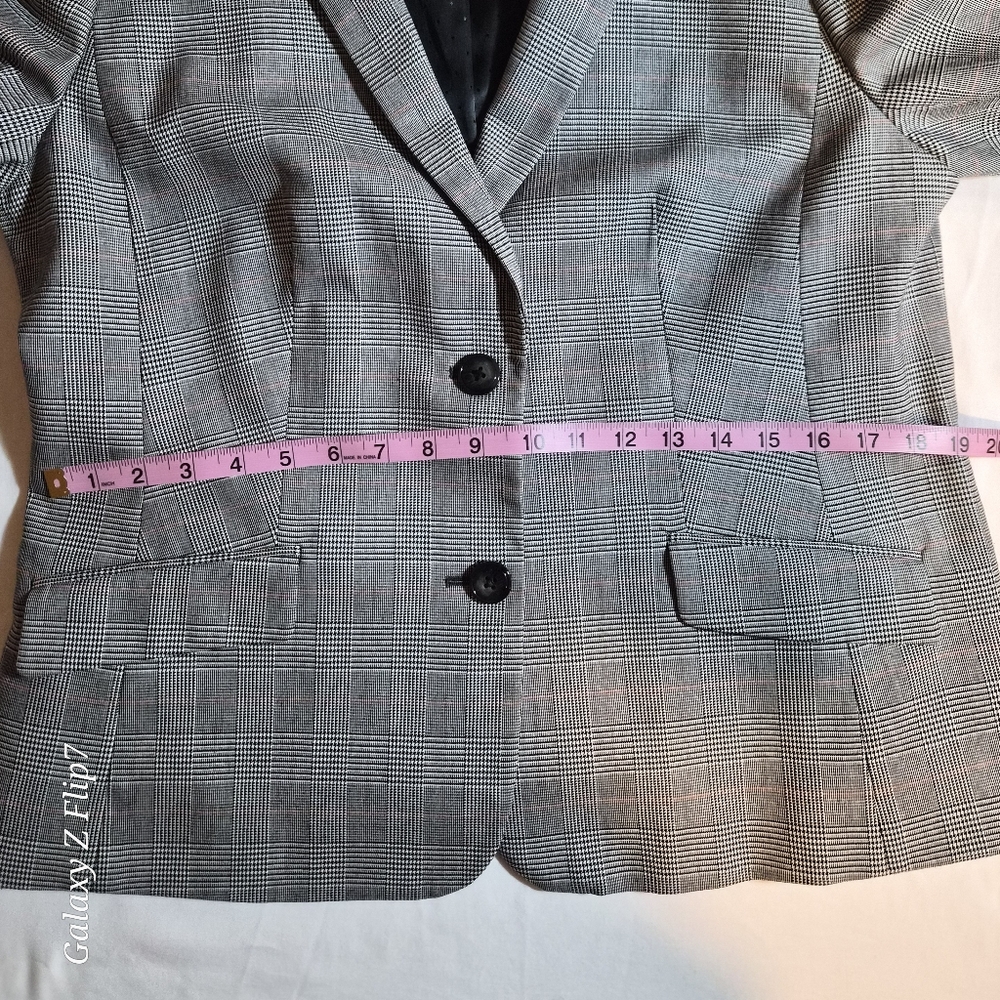 Talbots Petite 14P Hampshire Suit Set - Grey Glen Plaid with Red Windowpane - Picture 5 of 16
